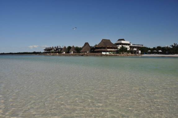 Hoteis na ilha de Holbox, no norte do Yucatán, no México